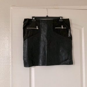 Black Leather/swede look skirt!